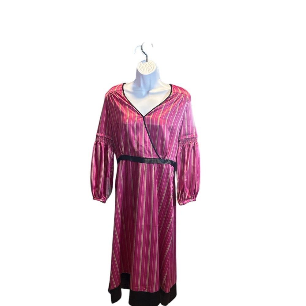 Chadwicks Pink Striped Long Sleeve Dress
